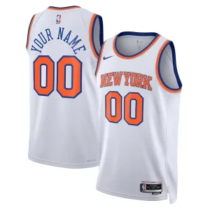 Comodo New York Knicks Nike Unisex Swingman Custom Jersey White Association Edition/Blue