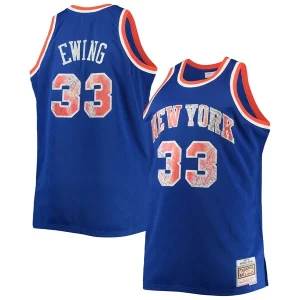 Comodo Patrick Ewing New York Knicks Big & Tall 1991/92 NBA 75th Anniversary Diamond Swingman Jersey Blue