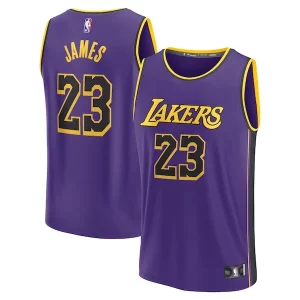 Cool Comodo LeBron James Los Angeles Lakers 2022/23 Fast Break Replica Jersey Statement Edition Purple