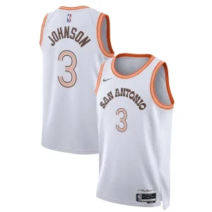 Cool Fantastico Keldon Johnson San Antonio Spurs Nike Unisex 2023/24 Swingman Jersey White City Edition