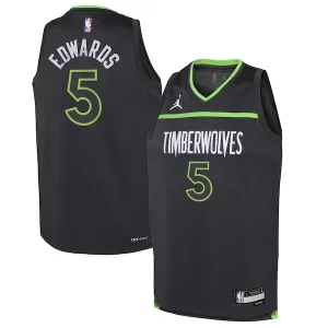 Cool Fascinante Anthony Edwards Minnesota Timberwolves Jordan Brand Youth Swingman Jersey Statement Edition Black