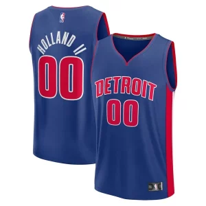 Cool Lussuoso Ron Holland II Detroit Pistons Fast Break Replica Player Jersey Icon Edition Blue