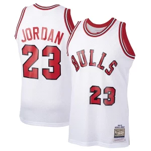 Cool Michael Jordan Chicago Bulls 1984/85 Hardwood Classics Rookie Authentic Jersey White/Red