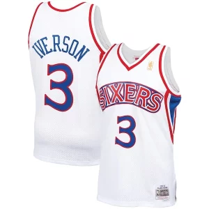 Cool Raffinato Allen Iverson Philadelphia 76ers 1996/97 Hardwood Classics Swingman Jersey White/Red/Royal/Black