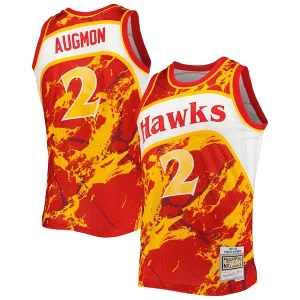 Cool Stupendo Accattivante Stacey Augmon Atlanta Hawks 1991/92 Hardwood Classics Marble Swingman Jersey Red