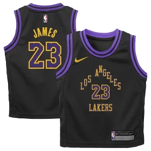 Delizioso Duraturo Meraviglioso LeBron James Los Angeles Lakers Nike Preschool 2023/24 Swingman Replica Jersey City Edition Black