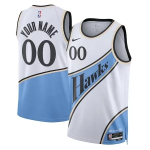 Delizioso Fantastico Eccezionale Atlanta Hawks Nike Unisex 2024/25 Custom Swingman Jersey City Edition White