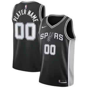Delizioso San Antonio Spurs Nike Swingman Custom Jersey Black Icon Edition