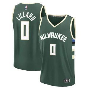 Delizioso Incantevole Damian Lillard Milwaukee Bucks Youth Fast Break Replica Player Jersey Icon Edition Hunter Green