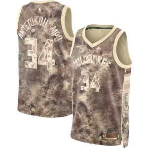Delizioso Splendido Stupendo Giannis Antetokounmpo Milwaukee Bucks Nike Unisex Select Series Swingman Jersey Brown