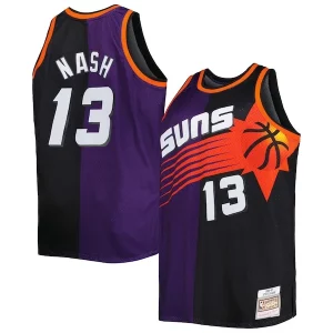 Delizioso Steve Nash Phoenix Suns Big & Tall Hardwood Classics 1996/97 Split Swingman Jersey Purple/Black