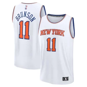 Bellissimo Jalen Brunson New York Knicks Youth Fast Break Replica Player Jersey Association Edition White