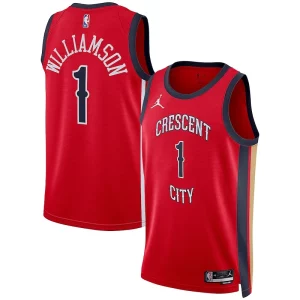 Carino Bellissimo Zion Williamson New Orleans Pelicans Jordan Brand Unisex Swingman Jersey Statement Edition Red