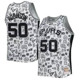 Duraturo Cool David Robinson San Antonio Spurs 1998/99 Hardwood Classics Doodle Swingman Player Jersey White