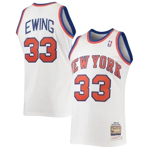 Duraturo Gorgeous Patrick Ewing New York Knicks 1985/86 Hardwood Classics Authentic Jersey White