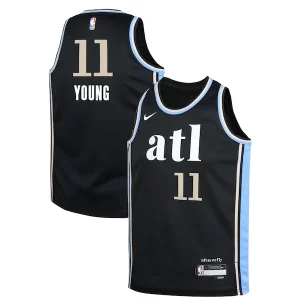 Duraturo Gorgeous Trae Young Atlanta Hawks Nike Youth Swingman Replica Jersey City Edition Black