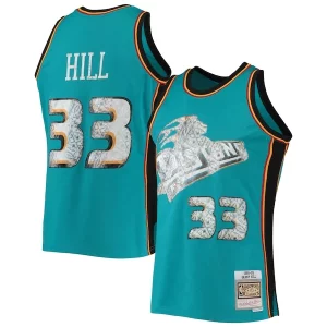 Duraturo Grant Hill Detroit Pistons 1998/99 Hardwood Classics NBA 75th Anniversary Diamond Swingman Jersey Teal