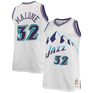 Duraturo Karl Malone Utah Jazz 1996/97 Big & Tall Hardwood Classics Swingman Jersey White/Purple