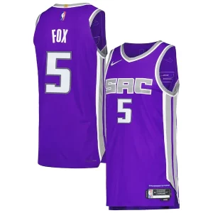 Duraturo Prestigioso Accattivante De'Aaron Fox Sacramento Kings Nike Authentic Player Jersey Icon Edition Purple
