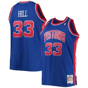 Duraturo Resistente Splendido Grant Hill Detroit Pistons 1995/96 Big & Tall Hardwood Classics Swingman Jersey Blue