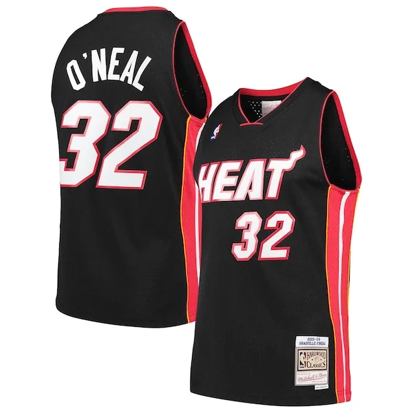 Duraturo Shaquille O'Neal Miami Heat Hardwood Classics Swingman Jersey Black
