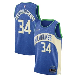 Duraturo Versatile Cool Giannis Antetokounmpo Milwaukee Bucks Nike Unisex 2023/24 Swingman Jersey Blue City Edition