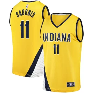 Eccezionale Fantastico Magnifico Domantas Sabonis Indiana Pacers Fast Break Replica Jersey Statement Edition Gold