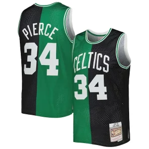 Eccezionale Fascinante Trendy Paul Pierce Boston Celtics Hardwood Classics 2007/08 Split Swingman Jersey Black/Kelly Green