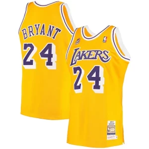 Eccezionale Magnifico Men's Los Angeles Lakers Kobe Bryant Gold 2007 Hardwood Classics Authentic Jersey