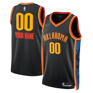 Eccezionale Prestigioso Stupendo Oklahoma City Thunder Nike Unisex 2024/25 Custom Swingman Jersey City Edition Black