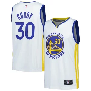 Eccezionale Resistente Elegante Stephen Curry Golden State Warriors Fast Break Replica Player Jersey Association Edition White
