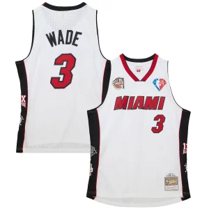 Comodo Versatile Bellissimo Dwyane Wade Miami Heat Unisex Hall of Fame Class of 2023 Throwback Swingman Jersey White