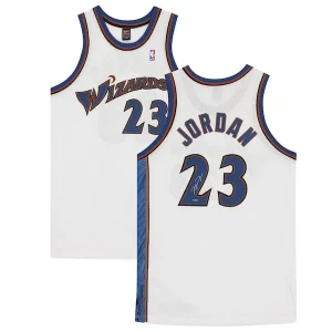Eccezionale Stupendo Raffinato Michael Jordan Washington Wizards Authentic Autographed White Nike Jersey