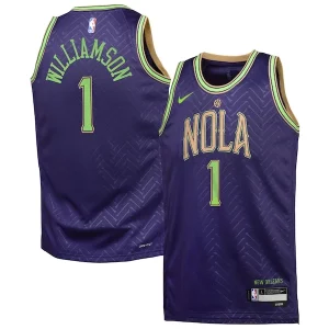 Eccezionale Zion Williamson New Orleans Pelicans Nike Youth 2024/25 Swingman Player Jersey City Edition Purple