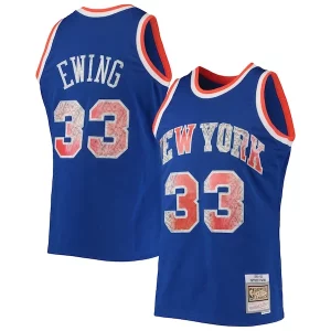 Elegante Classico Trendy Patrick Ewing New York Knicks 1991/92 Hardwood Classics NBA 75th Anniversary Diamond Swingman Jersey Blue