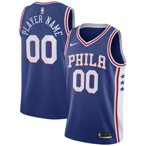 Elegante Delizioso Philadelphia 76ers Nike 2020/21 Swingman Custom Jersey Icon Edition Royal