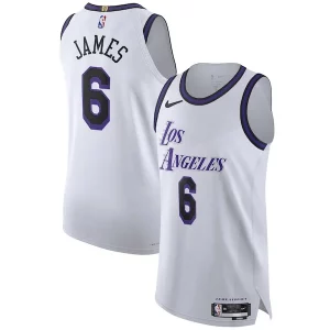 Elegante LeBron James Los Angeles Lakers Nike 2022/23 Authentic Jersey City Edition White