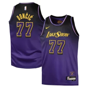 Elegante Magnifico Carino Luka Dončić Los Angeles Lakers Nike City Edition Swingman Jersey 2024 Purple
