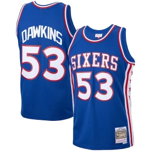 Elegante Resistente Darryl Dawkins Philadelphia 76ers 1976/77 Hardwood Classics Swingman Jersey Royal