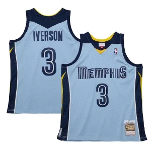 Elegante Robusto Allen Iverson Memphis Grizzlies 2009/10 Hardwood Classics Swingman Jersey Light Blue