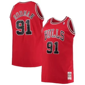 Elegante Sofisticato Classico Dennis Rodman Chicago Bulls 1997/98 Big & Tall Hardwood Classics Swingman Jersey Red
