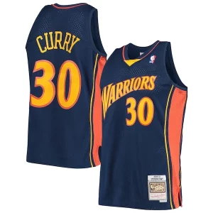 Fantastico Attraente Stephen Curry Golden State Warriors Hardwood Classics Swingman Jersey Navy/White