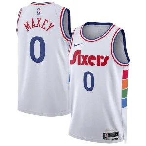 Fantastico Delizioso Tyrese Maxey Philadelphia 76ers Nike Unisex 2024/25 Swingman Player Jersey City Edition White