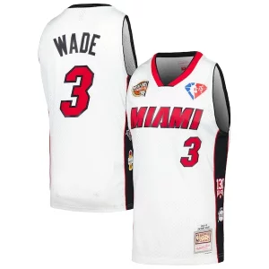 Fantastico Dwyane Wade Miami Heat Unisex Hall of Fame Class of 2023 Throwback Swingman Jersey White