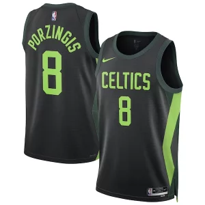 Attraente Comodo Classico Kristaps Porzingis Boston Celtics Nike Unisex 2024/25 Swingman Player Jersey City Edition Black