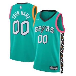 Fantastico San Antonio Spurs Nike Unisex 2022/23 2022/23 Swingman Custom Jersey City Edition Turquoise