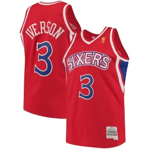 Fascinante Allen Iverson Philadelphia 76ers 1996/97 Hardwood Classics Swingman Jersey Red/White