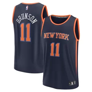 Fascinante Attraente Incantevole Jalen Brunson New York Knicks Youth Fast Break Replica Player Jersey Statement Edition Navy
