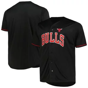 Pratico Duraturo Chicago Bulls Profile Big & Tall Pop Jersey Black