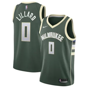 Fascinante Damian Lillard Milwaukee Bucks Nike Unisex Swingman Player Jersey Icon Edition Hunter Green